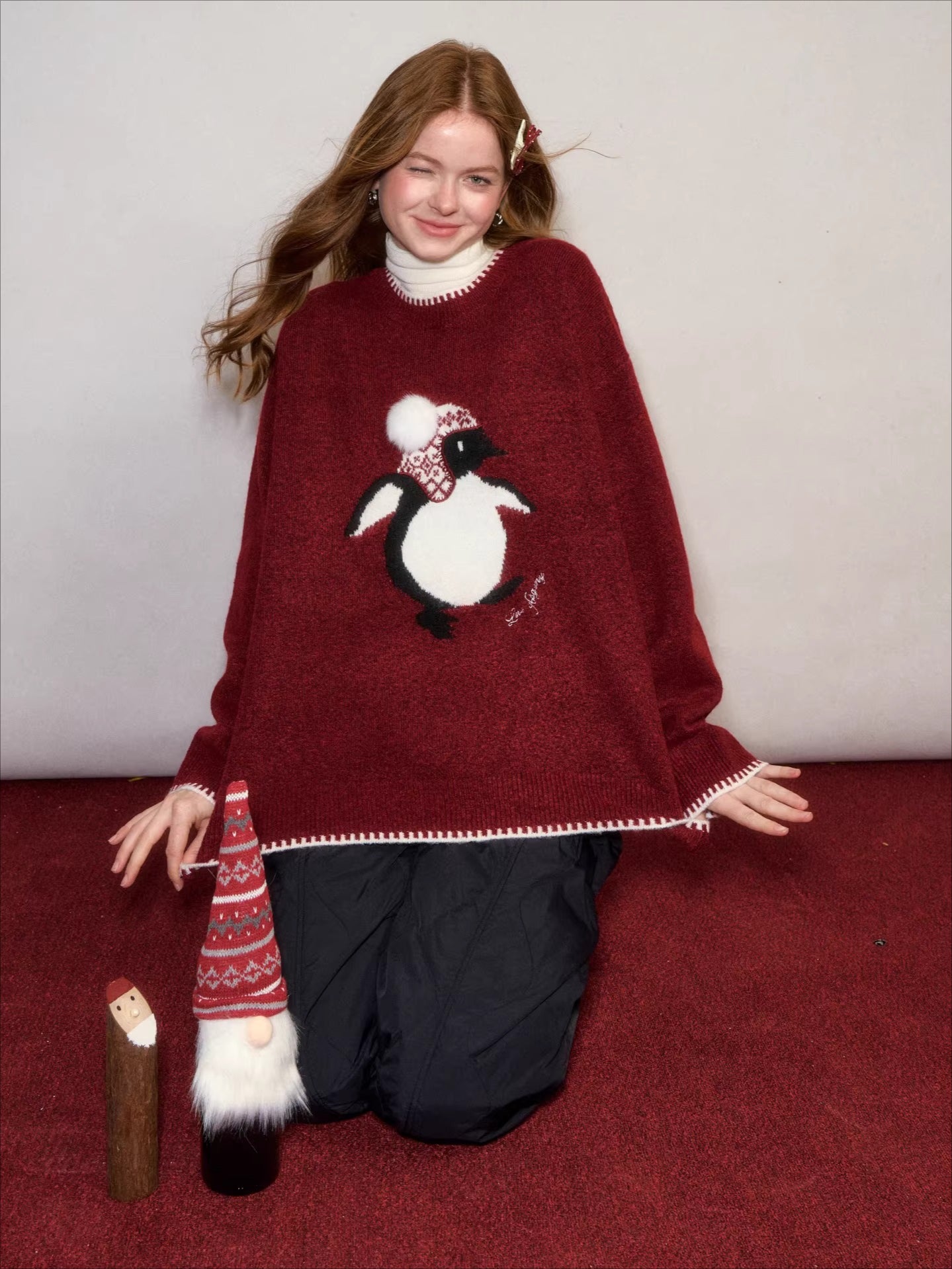 Jacquard Wool-Blend Knit Sweater