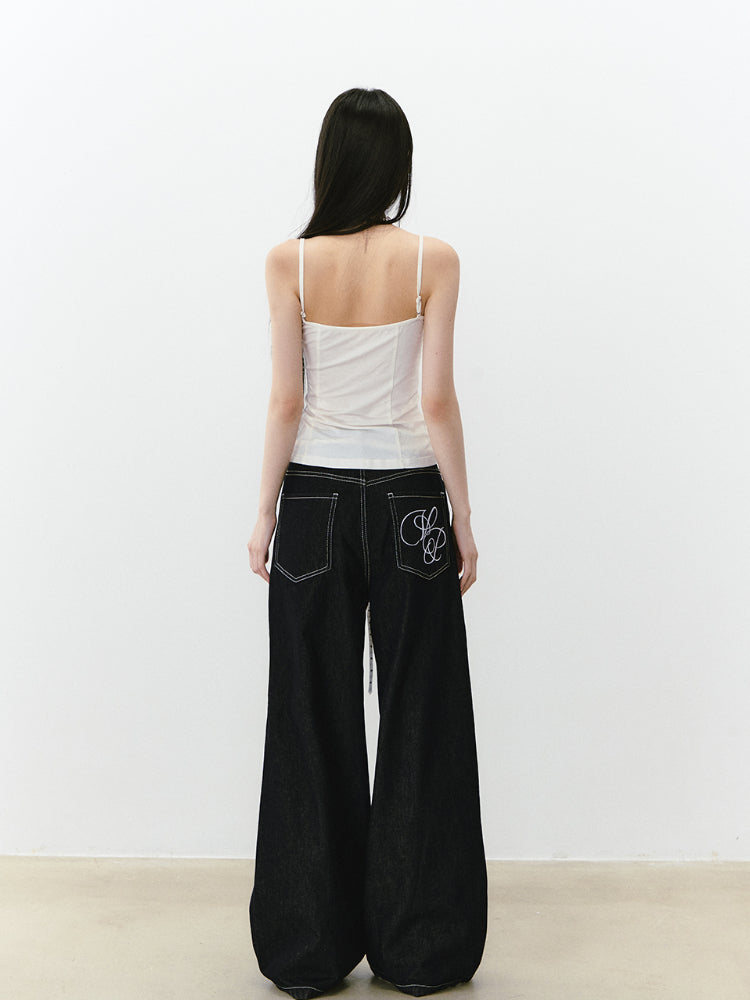 Multi-layer Neckline Waist-cinching Sling Vest - CHINASQUAD