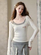 Fake Two-Piece Long Sleeve T-shirt - CHINASQUAD