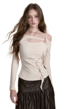 Unique Strap Slim Fit Blouse - CHINASQUAD