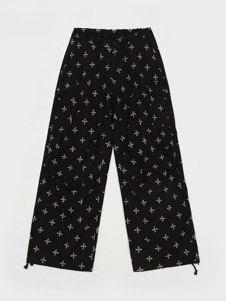 All-Over Print Tie-Dye Sports Paratrooper Pants - CHINASQUAD