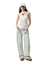 High-Elastic V-Neck Knotted Acetate Camisole - CHINASQUAD