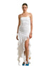 Asymmetrical Ruffle Bandeau Dress - CHINASQUAD
