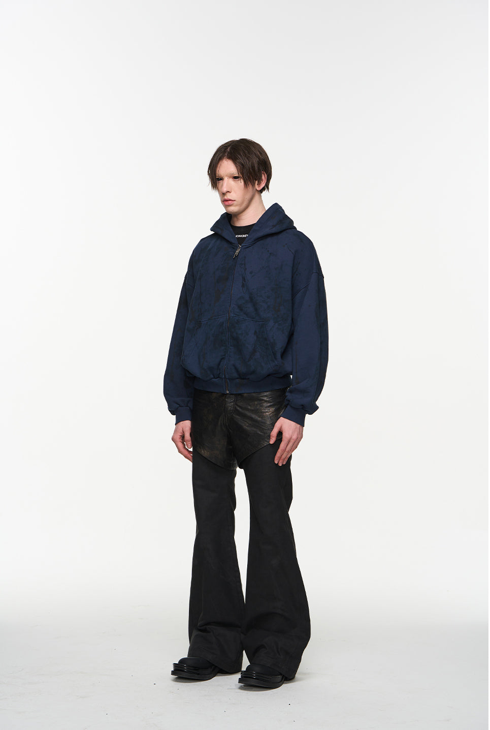 Black 2-in-1 Wide-Leg Pants - CHINASQUAD