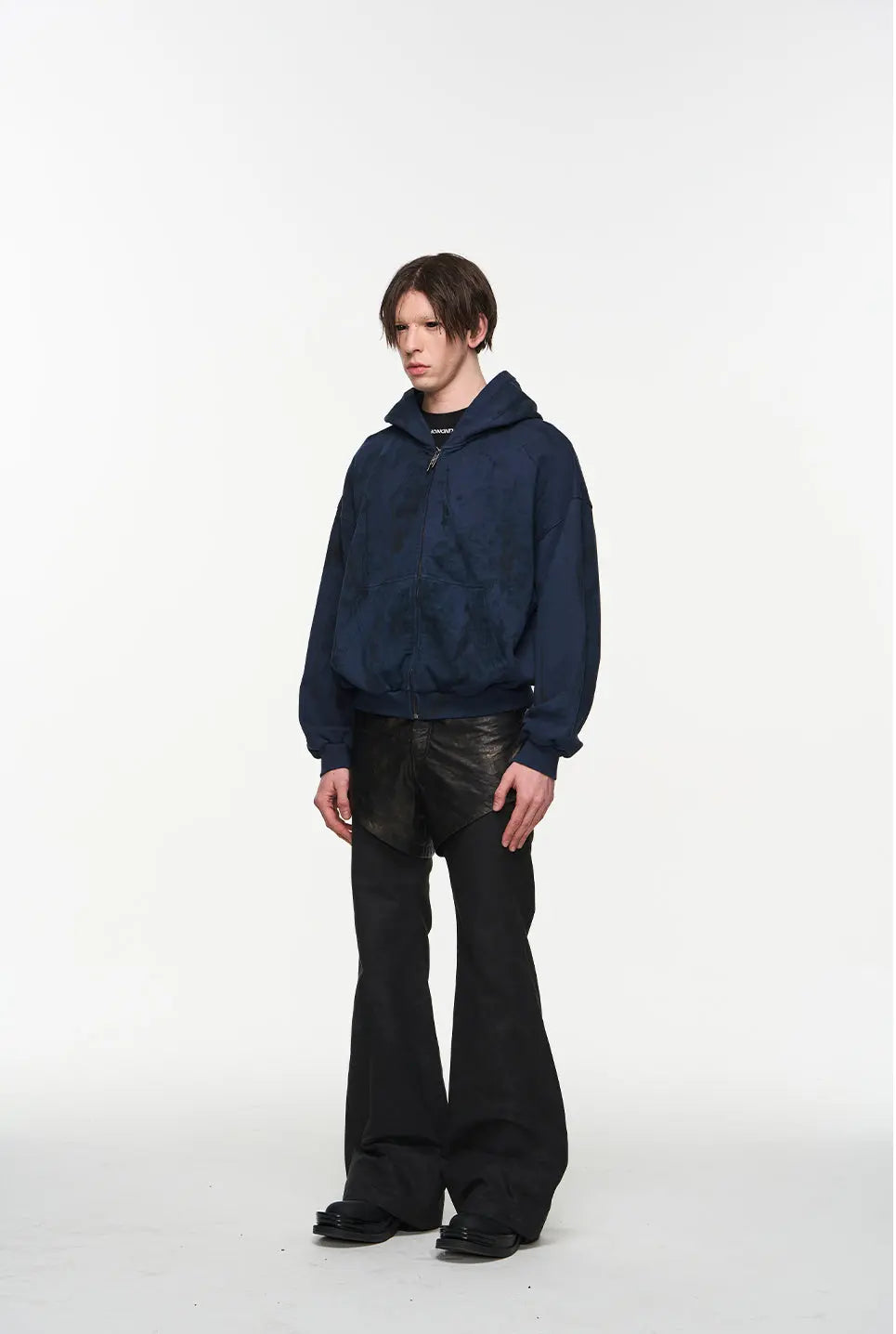 Black 2-in-1 Wide-Leg Pants - CHINASQUAD