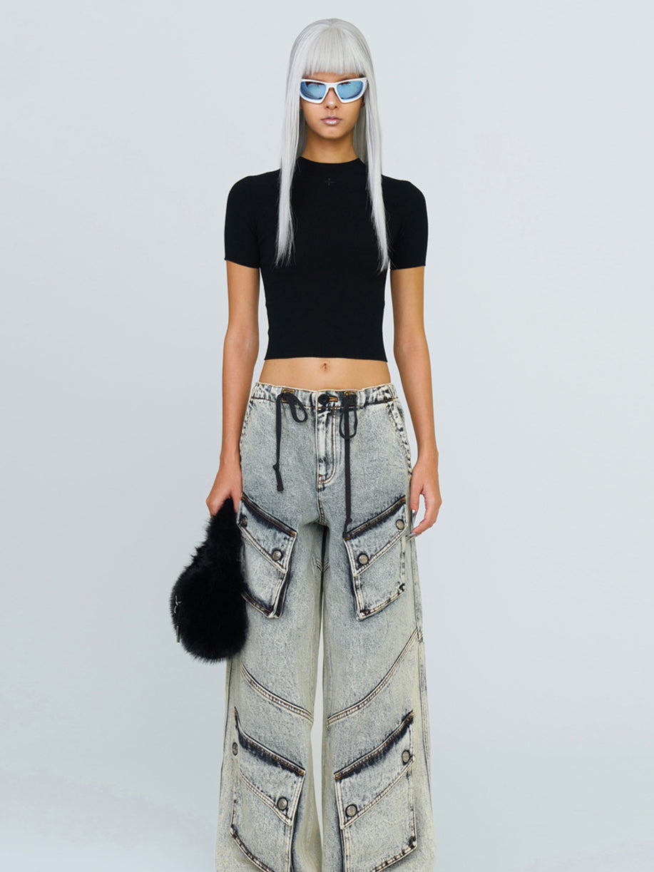 Hug High Neck Seamless T-Shirts - CHINASQUAD