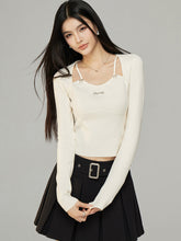 Black & White Butterfly Knot Knit Top - CHINASQUAD