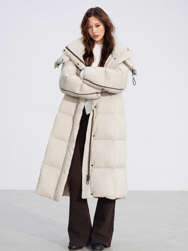 Down Hooded Longline Puffer Coat