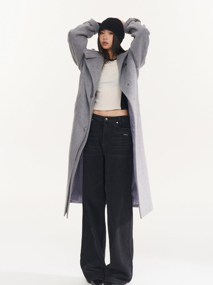 Vintage Low-Waist Loose Straight-Leg Pants - CHINASQUAD