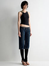 Ultra-Low Waist Straight-Leg Bermuda Jeans - CHINASQUAD