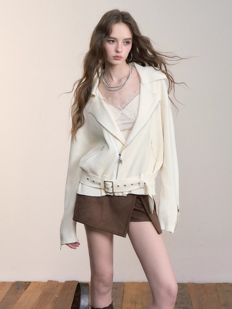Irregular Heavy-Duty Side-Slit Skort
