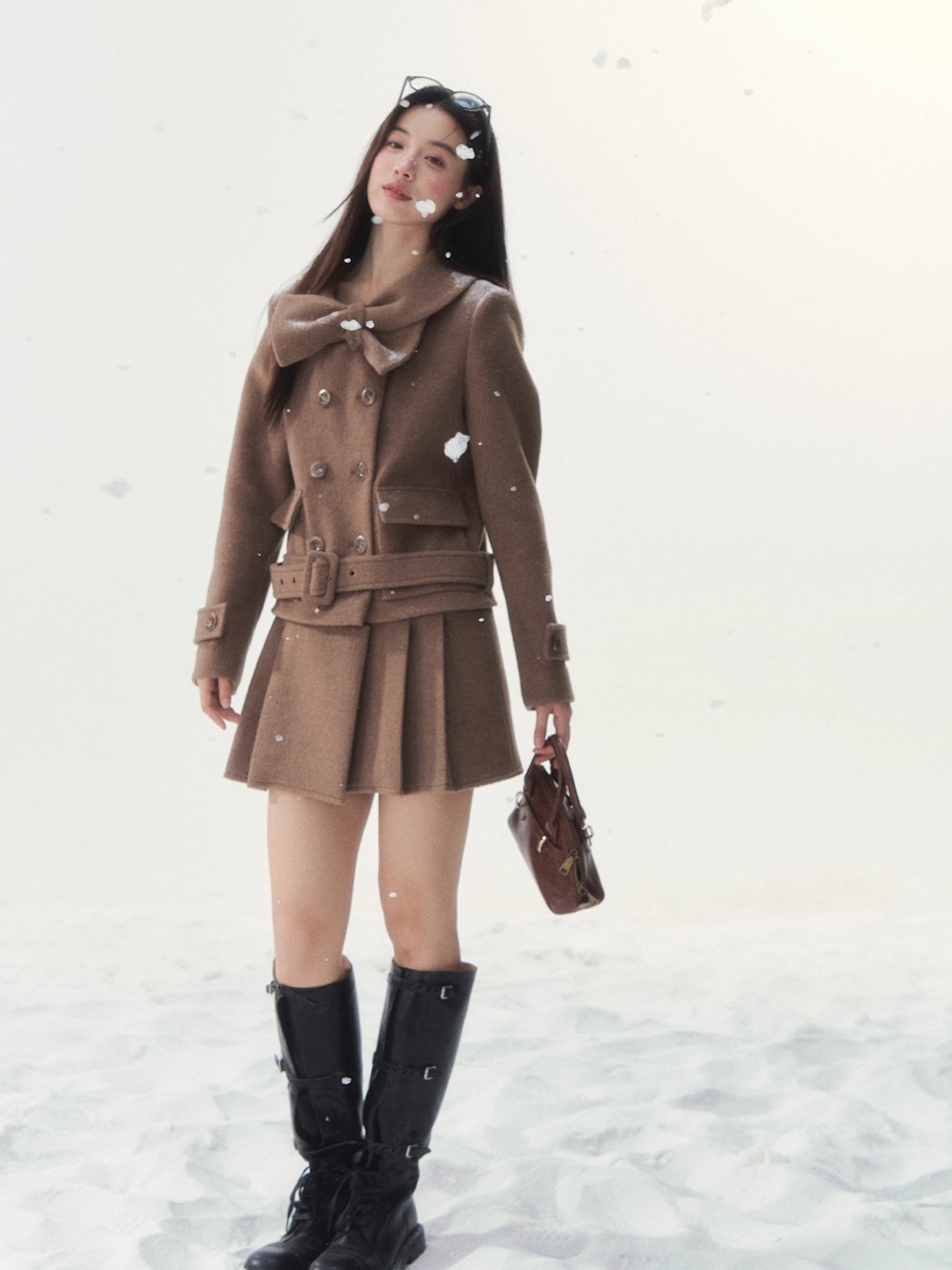 Vintage Double-Breasted Chestnut-Warm Jacket