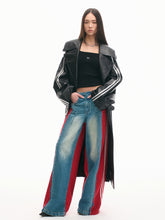 Textured Relaxed Fit Leather Trench Coat - CHINASQUAD