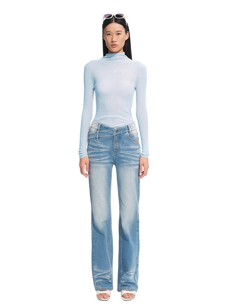 "Djembe Series" Meghan High-Neck Long-Sleeve Knit Sweater - CHINASQUAD
