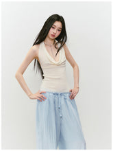 Heavy-duty Knitted Draped Neck Tank Top Set - CHINASQUAD