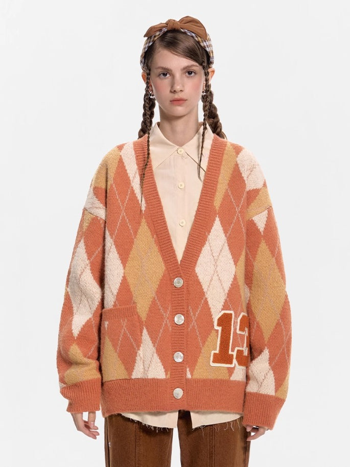Golden Knit Sweater & Vintage Cardigan Set