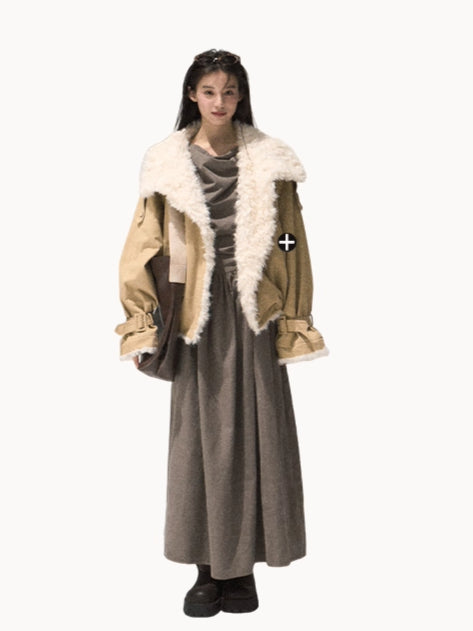 Tie-Detail Soft-Touch Long Dress