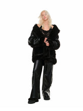 Black & White Reversible Shearling Coat - CHINASQUAD