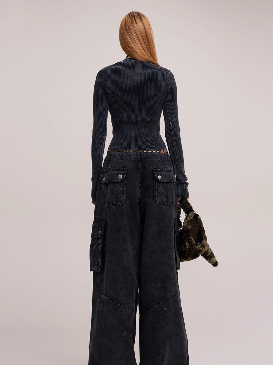 Wild Retro Long-Sleeve Knit Crewneck