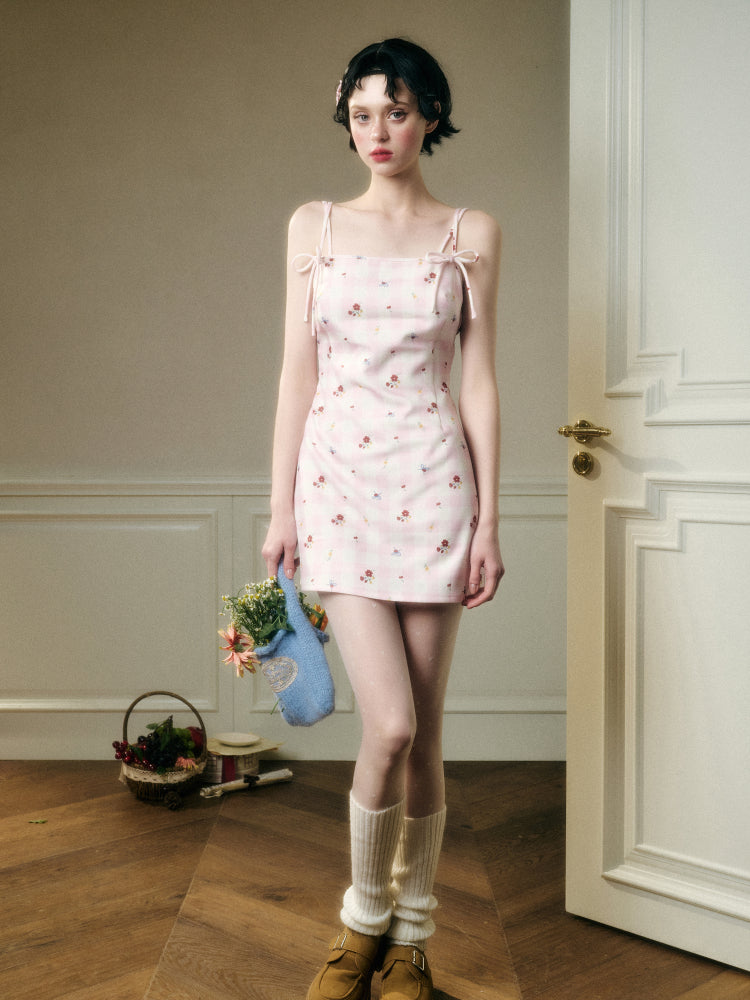 Strappy Floral Print Dress - CHINASQUAD