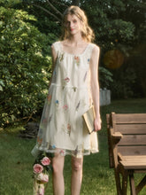 Chiffon Floral Embroidered Dress - CHINASQUAD