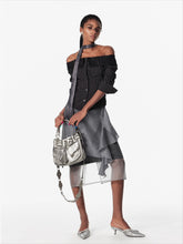 Lace Shoulder Strap Off-Shoulder Shirt - CHINASQUAD