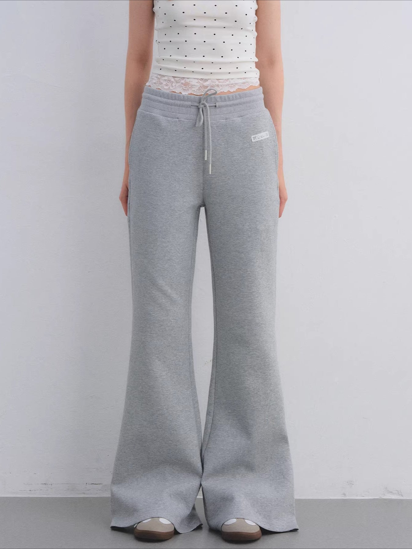 Hooded Zip-Up Sweatshirt & Flared Sweatpants Set