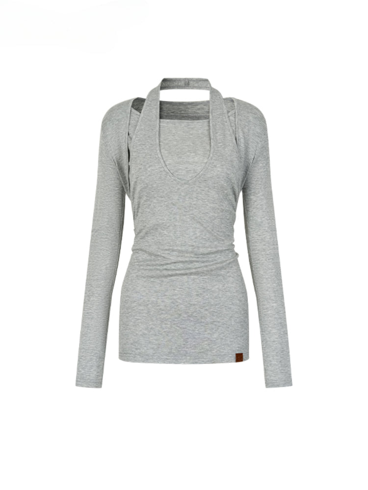 Layered Short Sleeve Pullover Top - CHINASQUAD