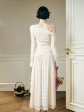 Lace Floral Asymmetrical Off-Shoulder Top & Skirt Set - CHINASQUAD