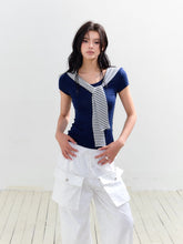Sailor Collar Waist Tee - CHINASQUAD