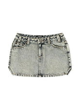 Classic Cross Angled Denim Skirt - CHINASQUAD