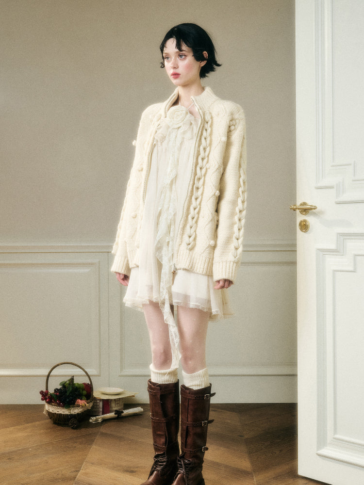 Halter Neck Off-Shoulder Ribbon Dress - CHINASQUAD