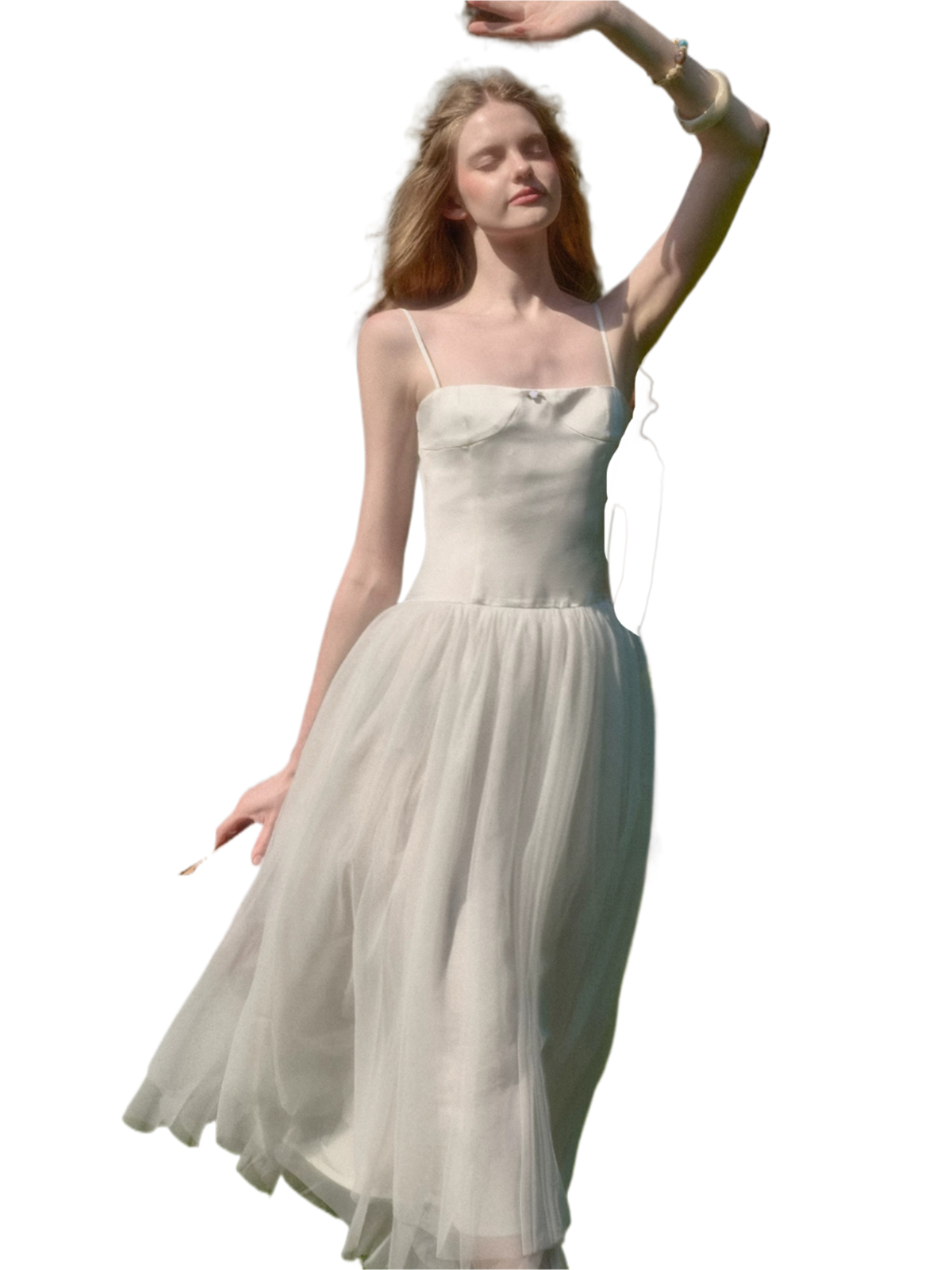 French Ballet Tulle Cami Maxi Dress