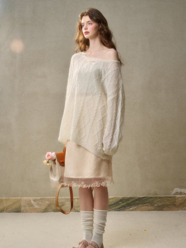Pearl Mohair Knit Sweater - CHINASQUAD