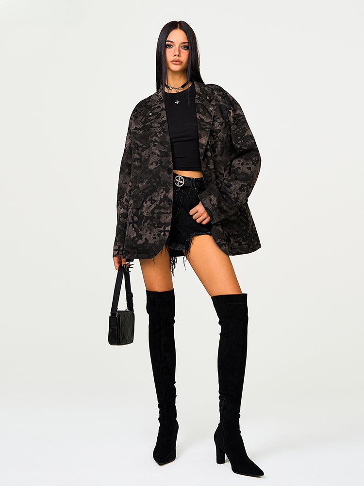 Compass Black Camo Outdoor Blazer - CHINASQUAD