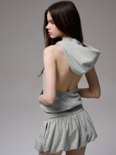 Solid Color Sweatshirt Fabric Drawstring 3D Tulip Skirt - CHINASQUAD