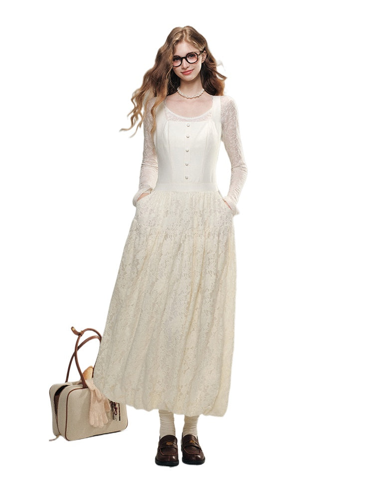 Velvet Lace French Dress - CHINASQUAD