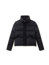 Black Ruffled Short Down Jacket - CHINASQUAD