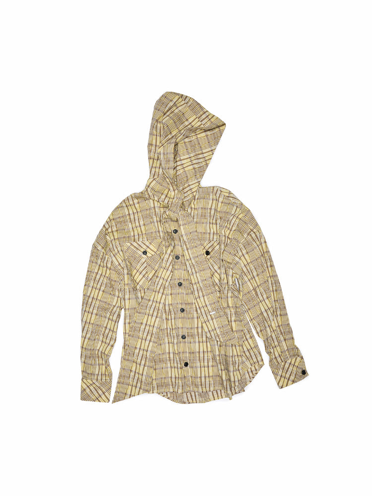 Plaid Hooded Shirt - CHINASQUAD