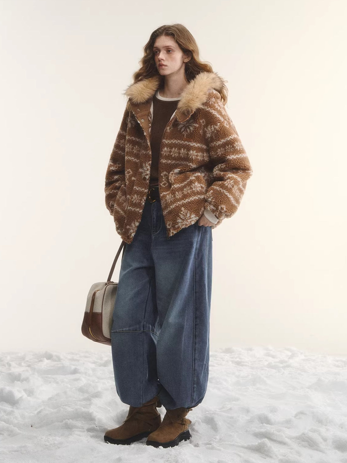 Fur Collar Fleece Hooded Jacket