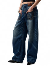 Vintage Wash Detachable Knife Denim Skirt Pants - CHINASQUAD