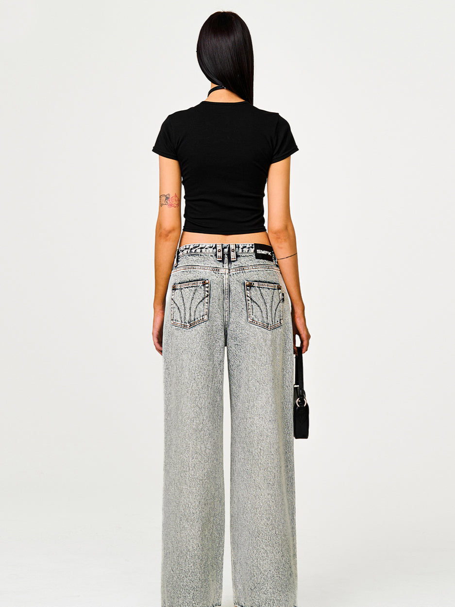 Compass Classic Wide-Leg Jeans - CHINASQUAD