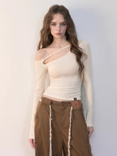Asymmetric Shoulder Lyocell Blouse - CHINASQUAD