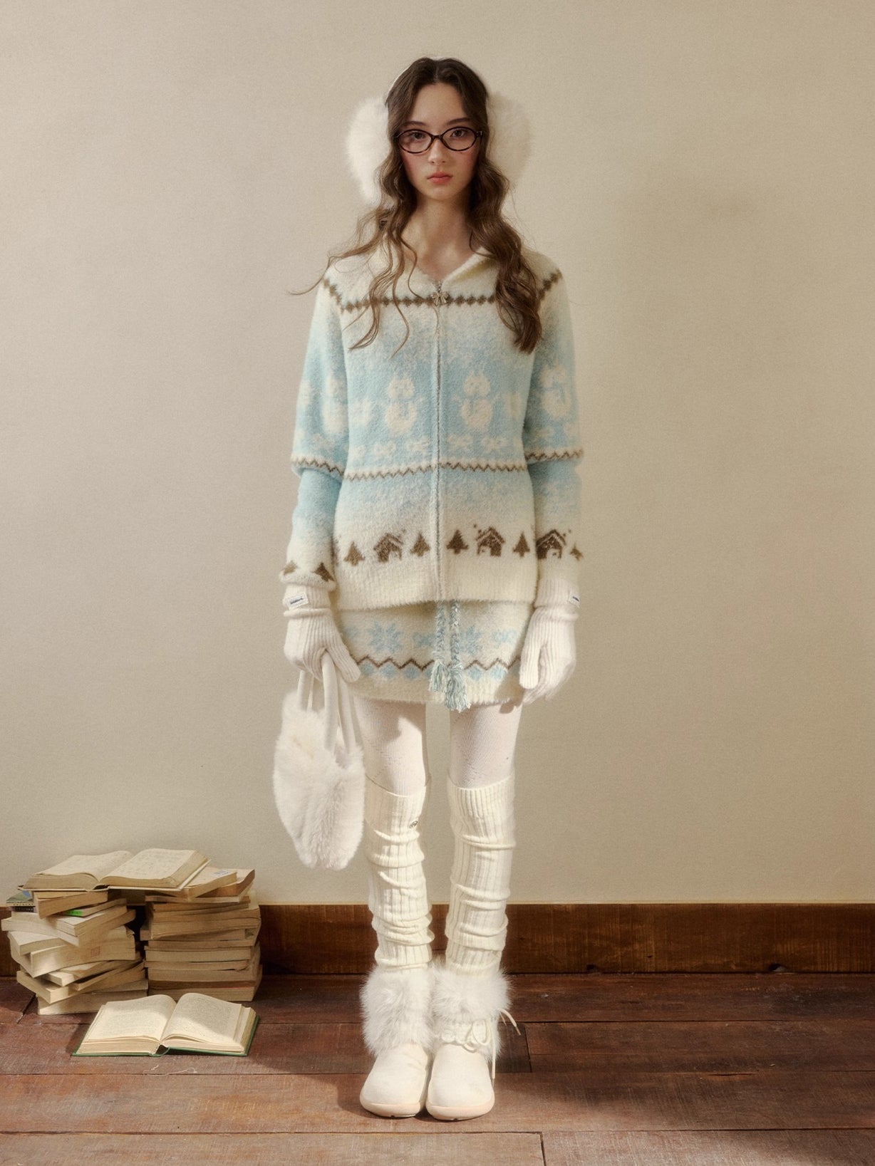 Snow Cabin Knit Sweater & Skirt Set