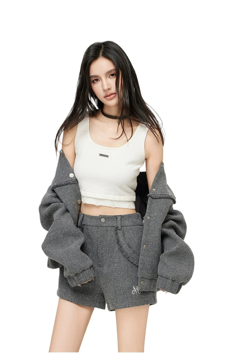 Black & White Knit Vest - CHINASQUAD