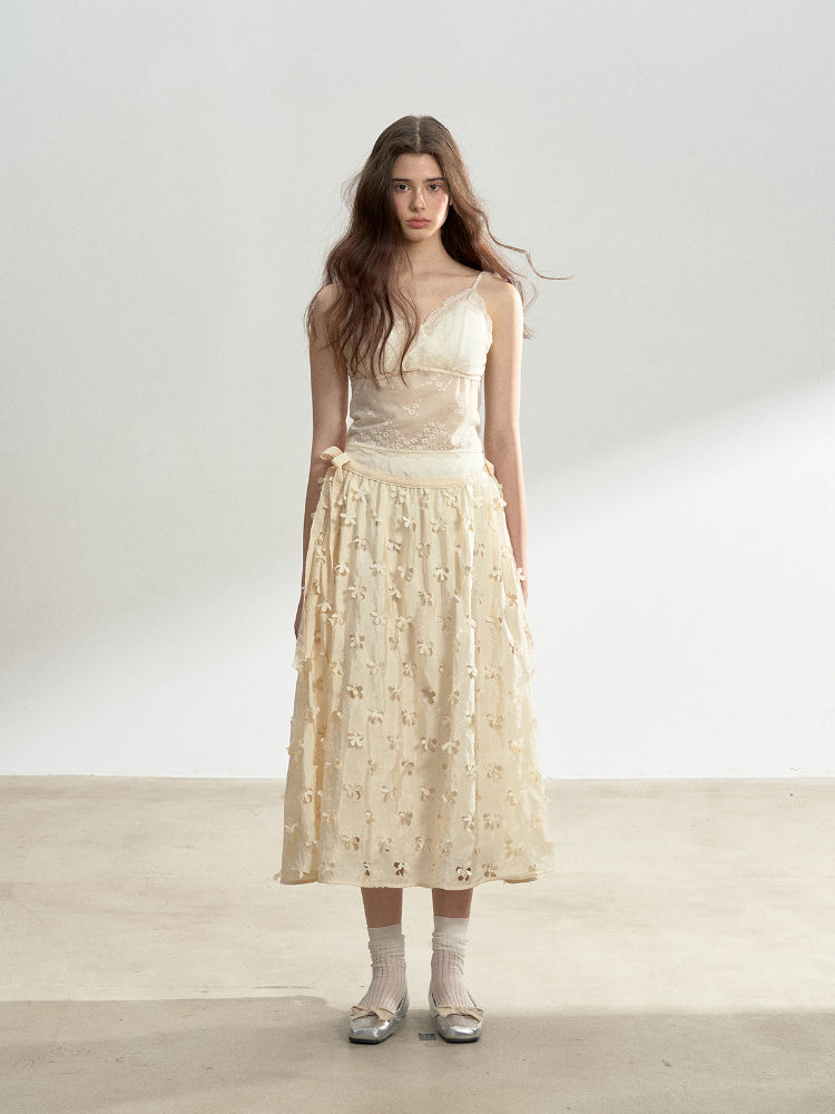 Lace Trimmed Girly Feel Top - CHINASQUAD