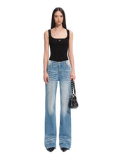 Hollow-out Square Neck Knit Tank Top - CHINASQUAD