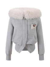 Faux Fur Lined Zipper Fur Collar Jacket - CHINASQUAD