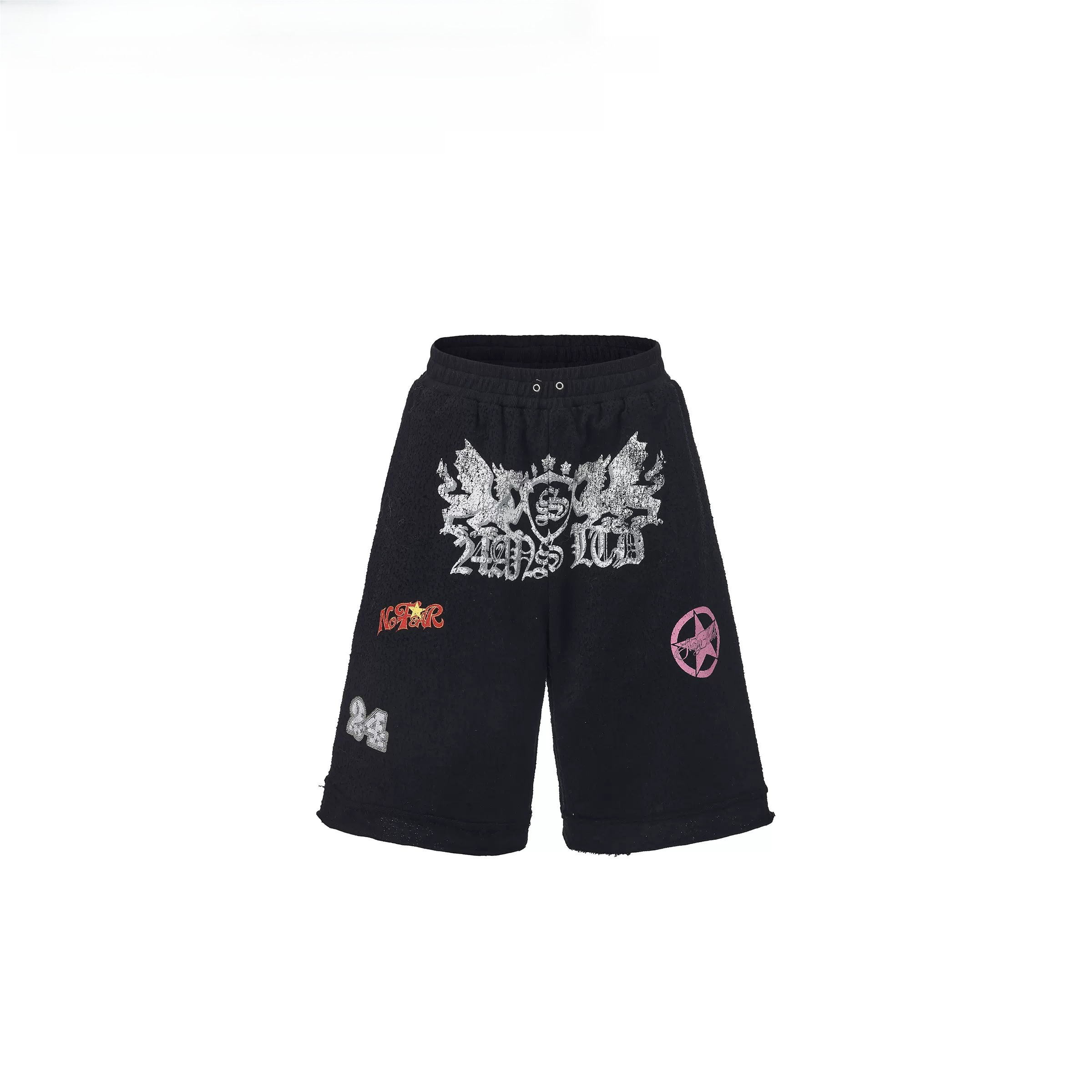 Punk Millennium Distressed Two-Tone Set with Graphic Print