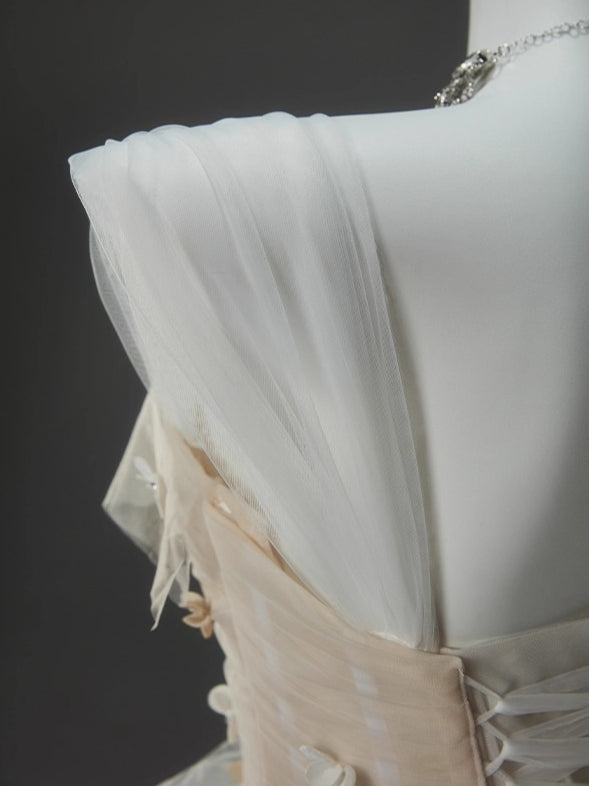 Frosted Bloom Tulle Floral Ball Gown